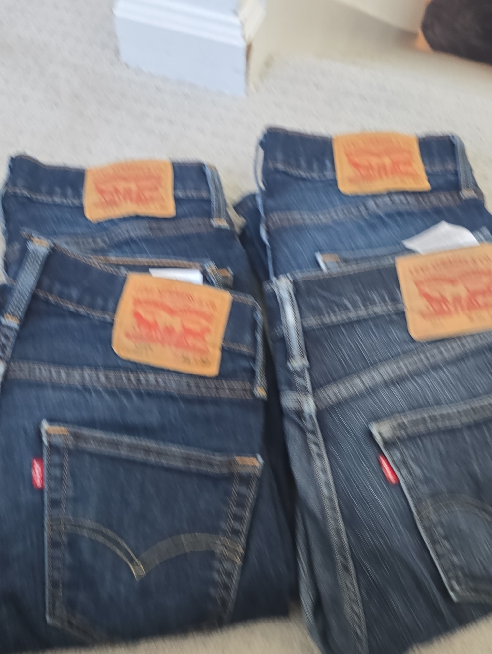 Levi's Men’s Indigo Straight Jeans - Dark Blue Wash